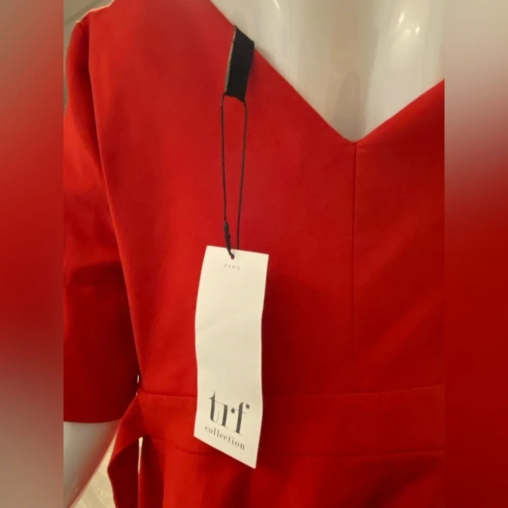 Zara | Red wrap dress | size S | NWT - Picture 7 of 9